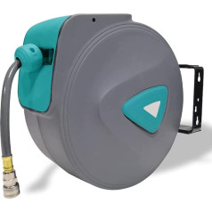 Xmtech 20 m Compressed Air Hose Reel Automatic 1/4 Inch Connection - Hose Reel Hose Reel Wall Hose Holder Compressed Air Hose Reel for Car Repair Stations etc