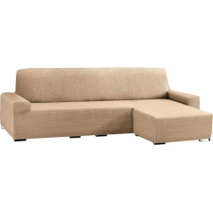 Eysa Aquiles Elastic Chaise Longue Short Arm Right, Polyester-Cotton, Beige, 43 x 37 x 14 cm