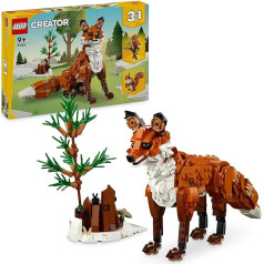 LEGO Creator Forest Animals: Red Fox, Animal Set with Fox, Owl and Squirrel Toy, Animal Figures of the Forest for Playing and Displaying, Creative Gift for Boys and Girls from 9 Years 31154