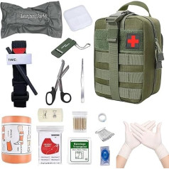 First Aid Kit, Medical Tactical Bag, Medical Bag for Camping, Hunting, Hiking, Home, Car and Adventure, Trauma Kit, Military Combat Survival Everyday Carry Bleeding Control