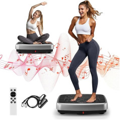 MOSUNY Vibrationsplatte, 2025 Verbesserte Vibrationsplatte mit Doppelmotoren für Abnehmen, Ganzkörpertraining, Muskelaufbau - Massagegerät, 450 LBS Kapazität Vibrationsplatte für Home Workout