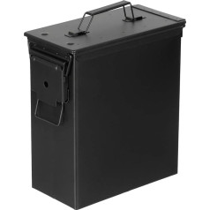 MFH US Ammunition Box, Cal. 50 mm, Large, PA 60, Metal, Black