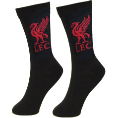 Liverpool FC Mens Official Football Crest Socks (UK 6-11) (6-11) (Black)