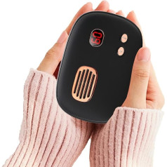 brooksnaji Tragbarer Handwärmer, elektrischer Handwärmer - Schnellladung 2-in-1 elektrischer Handwärmer - Tragbarer USB-Handwärmer mit Digitalanzeige, elektrischer Handwärmer, Powerbank für Damen und