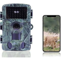 GOXAEEE Wildlife Camera, 60 MP 4K Video Wildlife Camera with 2.0 Inch LCD Screen, Wildlife Camera with Motion Sensor, Night Vision up to 120°, 100° Detection Angle, with Memory Card, IP66 (32G)