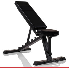 HAMMER Force 6.0 Weight Bench, Incline Bench, 7-Way Adjustable with Negative Setting, Foldable Weight Bench, High Load Capacity up to 250 kg, Training Bench, Home Gym