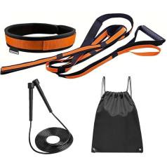 Core Workout Straps Portable Suspension Trainer Bodyweight Fitness Straps Training Straps with Sliding Rings Kit and Fitness Equipment for Exercise Agility