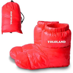 YOLOLAND Warm Winter Foot Warmers for Sleeping Duck Down Socks Waterproof Boots Men Down Slippers Sleep Boots for Women Home Outdoor Camping Hiking Shoes Lightweight and Comfortable