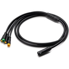 E-Mangue 1T4 Cable Ebike 8 Pin for Bafang BBS01B BBS02B BBS HD Mid Drive Motor, Waterproof Connection Cable with Display Brake Thumb Pusher Electric Bicycle Conversion Kits Accessories