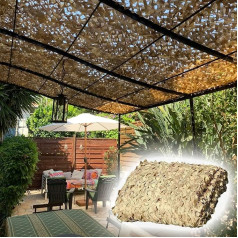 IRUGS Beige Camouflage Net Sun Protection Military Hunting Camping Pergola Awning Camouflage Net for Children's Cave Decoration, Outdoor Theme Party, Car Covers (Size : 4x9m/13.1x29.5ft)