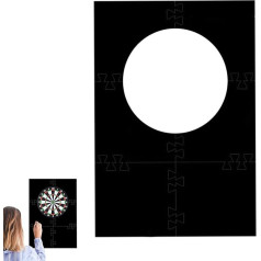 Generisch Dartboard Wall Protection, Dart Target Protective Ring, Dartboard Surround Wall Protection, Square Wall Protection for Dartboards, Lightweight Dartboards Back, for Indoor and Outdoor Use