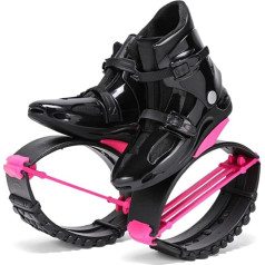 EvikoO Jumping Shoes Kangaroo Jumping Shoes, Adult Adult Exercise Fitness Bounce Shoes, Professional Fitness Workout Jumping Bounce Shoes (Color : Black-A, Size : XXL)