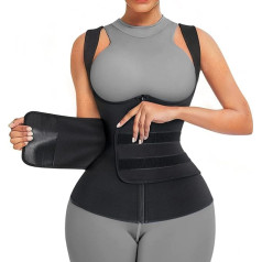 Bingrong Women's Sauna Slimming Belt Sweat Belt Waist Trimmer Corset Waist Shaper Fitness Waist Trainer Belt Body Shaper Adjustable Fitness Belt