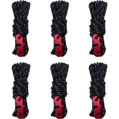 4/6/14 Pieces Multifunctional Tent Rope Reflective Tent Guy Line Parachute Cord Lanyard Outdoor Camping Hiking Durable Tent Accessories