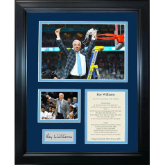 Framed Roy Williams Hall of Fame North Carolina Tar Heels Facsimile Laser Engraved Signature Auto NCAA Basketball 11x14 Photo Sig Collage