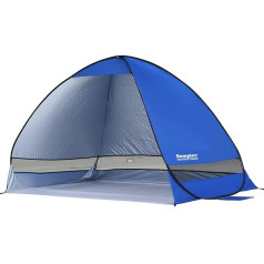 Semptec Urban Survival Technology Pop Up Tent: Pop-Up Beach Tent for 2 People, Ventilation, 200 x 120 x 130 cm, UV50+ (Pop Up Beach Shelter, Parasol)