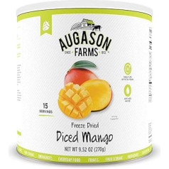 Augason Farms Gefriergetrocknete, gewürfelte Mango, 270 ml, Nr. 10 Dosen