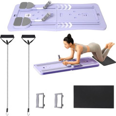 Julymoda Abdominal Roller for Home, 5-in-1 Abdominal Trainer with Knee Pads Mat, Back Trainer Fitness Equipment Push Up Fitness Band Ab Roller for Men and Women Abdominal Training