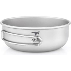 Keith Ti5324 Titanium Bowl with Folding Handle