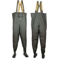 Waders Braces Premium Waders Adjustable Flood Trousers Waterproof Trousers Rain Trousers Fishing with Pocket Boots Leisure Wading Boots