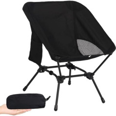 Mannicix Folding Camping Chair, Small Pack Size, Camping Chair, Folding Chair, Camping Chair, 150 kg, Camping Chair, Portable Fishing Chair for Beach, Hiking, Outdoor, Picnic