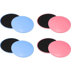 PATIKIL Core Sliders for Training, 6.9 Inches, Pack of 8 Double-Sided Exercise Sliders, Fitness Workout Discs, Power Glides for Gym, Carpet, Parquet Floor, Pink/Blue