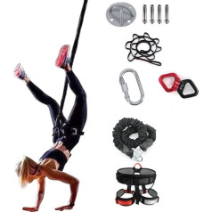 XWHAOB Heavy Pro Bungee Resistance Band Set, Sling Trainer, Sling Trainer, Yoga Bungee Cord Rope, Resistance Air Dance Rope, Exercise, Fitness, Home, Gym, Professional Training Equipment (85 kg)
