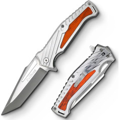 ZulBozz Folding Knife 8.3 Inch Mini Pocket Knife with Liner Lock, Keyring Knife, EDC Folding Blade for Opening Packages, Camping, Hiking, Survival, Compact and Lightweight, Gifts for Men