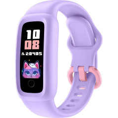 BIGGERFIVE Vigor 2 Fitness Tracker Watch for Children, Fitness Watch with Pedometer, Heart Rate Monitor, Activity Tracker, Calorie Counter and Sleep Monitor, IP68 Waterproof Children's Watch for Girls