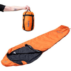 TAMBU Mummy Sleeping Bag 80 x 210 cm - Small Pack Size - Summer, Autumn & Winter Sleeping Bags Sleeping Bag Warm Outdoor Sleeping Bag - Camping, Travel, Festival PFC-Free