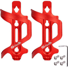 Chooee 2 x Red Aluminum Road Bike Mountain Bike Water Bottle Holder