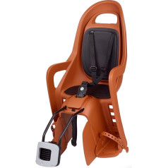 POLISPORT Groovy FF 8406000030 Ecological Back Seat for Bicycles with 26 to 28 Inch Wheels, Suitable for Children Weighing 9 to 22 kg, with Frame Anchor, Colour Caramel Brown/Black