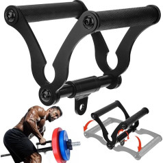 V Bar Barbell Bar Grip Attachment, Landmine Row Attachment for Cable Machine, Lat Pull Attachments, Close Grip Rowing Handle for Back, Muscle, Arm, Full Body Olympic Bars, Strength Training