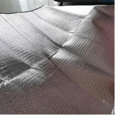 200 x 150 cm Aluminium Camping Mats, Foldable Double-Sided Tent Underlay, Tent Floor Underlay, Camping Foam Underlay with Aluminium Foil, Thermal Camping Mat for Insulation