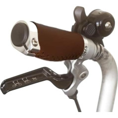 Short Ergonomic Handles for Brompton Eco Leather Medium Brown