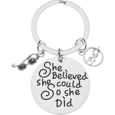 Sportybella Swimming Keychain Inspirational Keychain Accessories Non Tarnish Jewelry Swimming Gifts for Swimmers Swimming Team