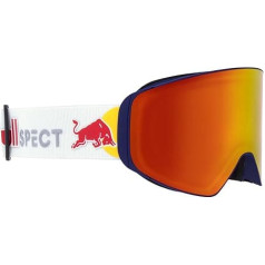 Red Bull Spect Eyewear Men's JAM-06 Ski Goggle, Blue/Brown with Red Mirror, M