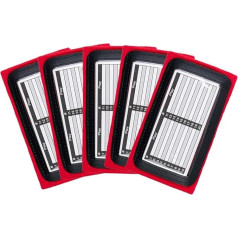 5 x Red Football Wrist Trainer Wristbands 3 Window Ideal for Football and Martial Arts by Playbook QB