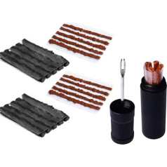 Yuauy Fahrrad schlauchlose Reifen Reparatur Set Plugger Plugs Werkzeug Reparatur Reifen Fix Flat Puncture MTB und Road Mountainbike + 25 Streifen (10 x 1,5 mm + 5 x 2,5 mm + 10 x 3,5 mm)