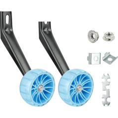 2 Stück Fahrrad-Trainingsrad, breites Hilfsrad, Stummschaltung, LED-Blinklicht, Kinderfahrrad-Zubehör