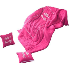 XYXH Travel Blanket and Pillow 50 x 50 cm, High-Quality Soft 2-in-1 Aeroplane Blanket, Foldable Blanket and Portable Throw Pillow, Soft, Fluffy, Warm Quilt