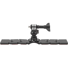 Tbest Helmet chin mount, motorcycle helmet chin mount for action camera, 3 sections, removable, double-sided adhesive, 360 degree rotation