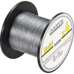 PATIKIL 4 Strands Braided 12lb PE Braided Line Abrasion Resistant No Stretch for Saltwater or Freshwater Grey
