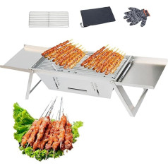 Barbecue Grill Oven, Foldable Charcoal Grill, Camping Grill, Foldable BBQ Stove, Portable Camping Grill for Outdoor Travel, Backpacking