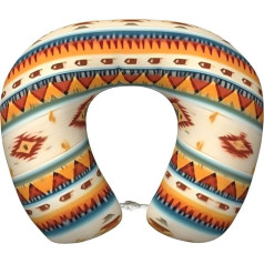 jingong Native American Print Travel Pillow Ultimate Comfort Neck Pain Relief Memory Foam Travel Pillow