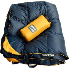 Timber Twig Down Comforter Outdoor Travel Camping - Packable, Lightweight and Warm Midnight Glow