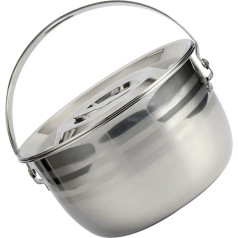 HOLIDYOYO 1Stk Campingtopf Camping- Topfkochgeschirr Outdoor-Kochgeschirr non stick pan antihaft topf Bratpfanne Rucksäcke Suppentopf Topf für den Hausgebrauch Rostfreier Stahl Pasta