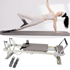 LQQHFSW Pilates Reformer Machine, Foldable Pilates Devices at Home Beginners for Users Intermediate User Suits for Studio Gym Yoga Birthday