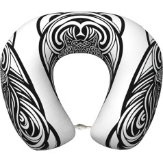 XZDAL Symmetrical Animal Heads Travel Pillow U-Shaped Pillow with Memory Foam Core and Washable Plush Cover for Neck Support