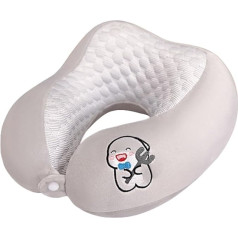 DKAIW Aeroplane Neck Pillow, Travel Pillow, Memory Foam, Ergonomically Designed Neck Pillow, Ideal for Travel, Plane, Car, Office, A, 25 x 30 x 15 cm